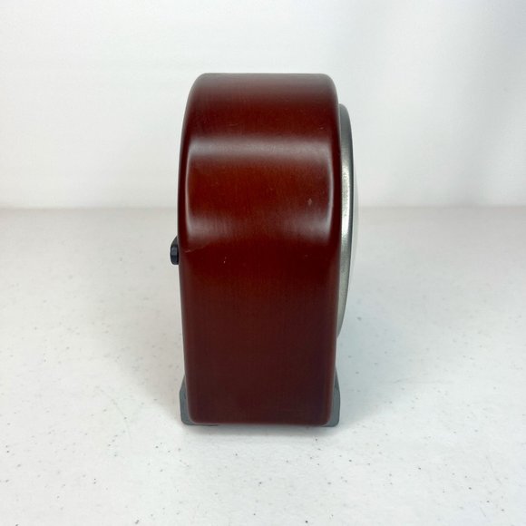 Fossil Mantel Desk Clock WWII Fighter Plane P-47 Thunderbolt Wooden Body AA Batt - Picture 3 of 12